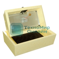 Инкубатор Золушка, 45 яиц, руч.поворот (220В/12В), 25 Вт, возможность питания от энергии горячей воды (80-90*С), от аккумулятора 12 В, с поддоном, 505Х320Х275, масса 2 кг (в 1кубе22шт), в комплекте решеток нет