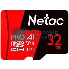 Флеш карта MicroSD card Netac P500 Extreme Pro 32Gb, retail version w/o SD adapter
