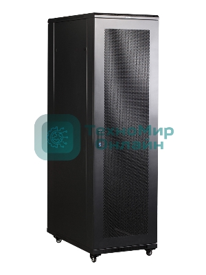 Шкаф серверный Lanmaster (TWT-CBB-42U-8X10-G1) напольный 42U 800x1000 мм пер. дв. стекл. задн. дв. двуст. 2 бок. пан. 800 кг черный IP20