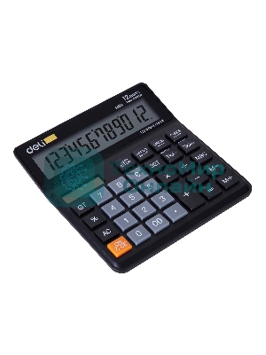 Калькулятор бухгалтерский Deli EM01120 черный 12-разр.