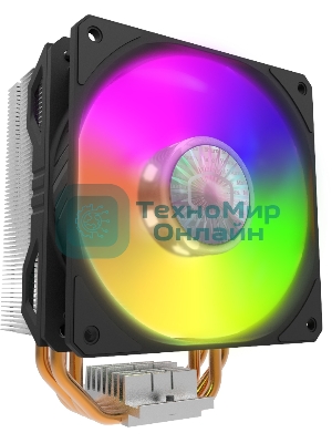 Кулер для процессора Cooler Master Hyper 212 ARGB черный, 120 мм, алюминий/медь, 1800 об/мин, 27 дБ, 4 pin, 150 Вт, 157 мм