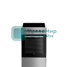 Плита электрическая Beko FSS57100GX серебристый, конфорок 4 шт, духовка 60 л, 50 см x 85 см x 60 см