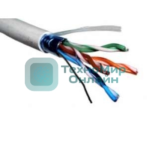 Кабель витая пара PROconnect F/UTP кат.5e 2х2х24AWG solid CCA PVC сер. 305м (м)