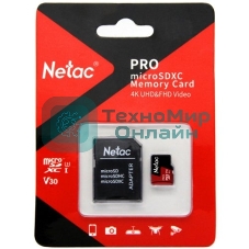 Флеш карта MicroSD card Netac P500 Extreme Pro 32Gb, retail version w/SD adapter