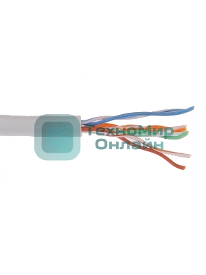 Кабель связи ITK витая пара U/UTP, кат.6, 4 пары 23AWG solid, 305м, ПВХ, серый