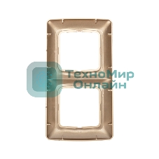 Рамка Kranz 2-я DEA горизонтальная Золотой металлик (1/10/180)