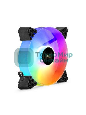 Вентилятор для корпуса ExeGate EX12025HM3PM.FRGb.5CSU черный/белый, 120 мм, 1200 об/мин, 24 дБ, 3 pin