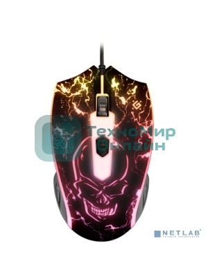 Мышь проводная Defender Overmatch GM-069 черный, 2400 dpi, USB, кнопки - 4