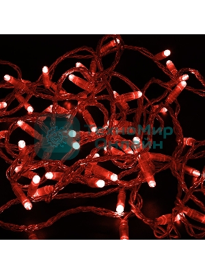 Гирлянда Neon-night Нить 10м, с эффектом мерцания, прозрачный ПВХ, 24В, Красный