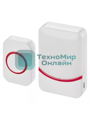 Звонок дверной беспроводной Rexant белый/красный