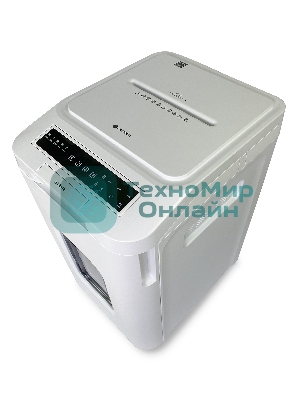 Шредер ГЕЛЕОС АП55-5, DIN P-5 (5 ур-нь секр.), фрагмент 1,9х12мм, АВТОПОДАЧА 400 лист (70г/м2), пл.карты/скрепки/скобы, 55 литров