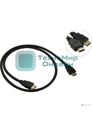 Кабель HDMI Exegate EX287729RUS EX-CC-HDMI2-1.0 (19M/19M, v2.0, 1м, 4K UHD, Ethernet, позолоченные контакты)