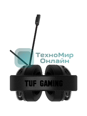 Гарнитура ASUS TUF Gaming H1 Wireless чёрный, беспроводная + проводная, USB/USB-C, до 15 ч, виртуальный 7.1, шумоподавление микрофона