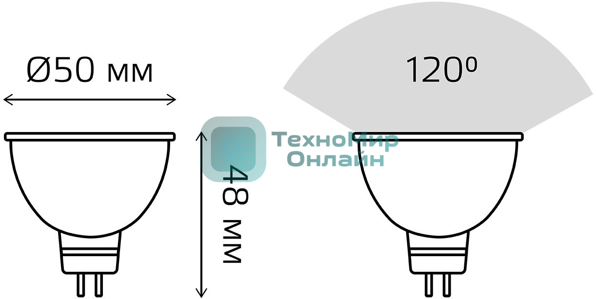 Лампа светодиодная Gauss Elementary MR16 9Вт цок.: GU5.3 спот 220B 2700K св. свеч. бел. теп. MR16 (упак.: 10 шт)