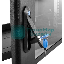 Шкаф коммутационный ЦМО (ШРН-9.650-9005) настенный 9U 600x658мм пер.дв.стекл 200кг черный 600мм 180град.