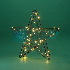 Металлическая 3D-фигура Neon-night Звезда 35 см, цвет свечения теплый белый, питание 3хAA (не в комплекте)