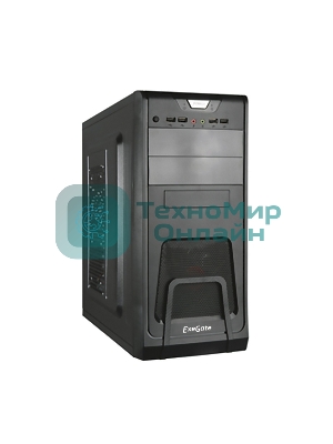 Компьютерный корпус ExeGate EX278393RUS Miditower ExeGate CP-603 Black, ATX, (CP500W, 80мм), 2хUSB+2хUSB 3.0, Audio