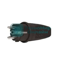 Вилка прямая c заземлением каучук 16А 250В IP44 (602227) UNIVersal