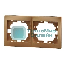 Рамка 2-м Мира горизонт. метал. зол. Lezard 701-1300-147