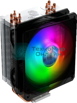 Кулер для процессора Cooler Master Hyper 212 Spectrum V2 черный, 120 мм, алюминий/медь, 1800 об/мин, 27 дБ, 4 pin, 150 Вт, 157 мм
