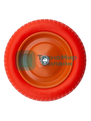 Колесо Palisad полиуретановое 3.00-8 длина оси 90 мм, подшипник 20 мм