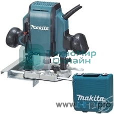 Фрезер Makita RP0900K 900Вт,27000об\м,ход-35мм,цанга-6\8мм,2.7кг,чем