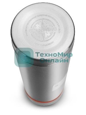 Термос для напитков Starwind 10-500 0.5 л, серебристый/красный, картонная коробка