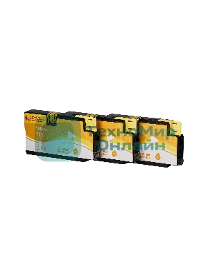 Набор струйных картриджей Sakura CZ136A (№711 Yellow 3-pack) для HP, желтый, 26 мл. (3шт)