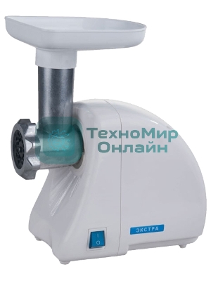 Мясорубка электрическая Ротор Экстра-М ЭМШ 35/250-2 белый, 1500 Вт, 0.6 кг/мин, насадки - 2