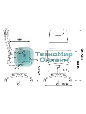 Кресло Бюрократ KB-9N/ECO/OR-12 бежевый, экокожа
