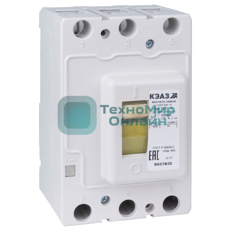 Выключатель автоматический ВА57Ф35-340010 250А 2500Im 400AC УХЛ3 КЭАЗ 109319