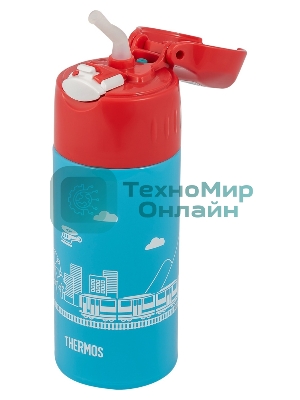Термос Thermos FHL-401F BL 0.4л. голубой/красный с чехлом (320353)