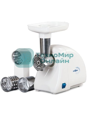 Мясорубка электрическая Ротор Экстра М ЭМШ 35/250-3 белый, 1500 Вт, 0.6 кг/мин, насадки - 4