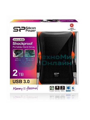 Внешний HDD Silicon Power USB 3.0 2Tb A30 SP020TBPHDA30S3K Armor 2.5
