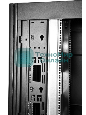 Шкаф серверныйЦМО! ПРОФ напольный 42U (800x1200) дверь перфорированная 2 шт., черный, в сборе (ШТК-СП-42.8.12-44АА-9005)