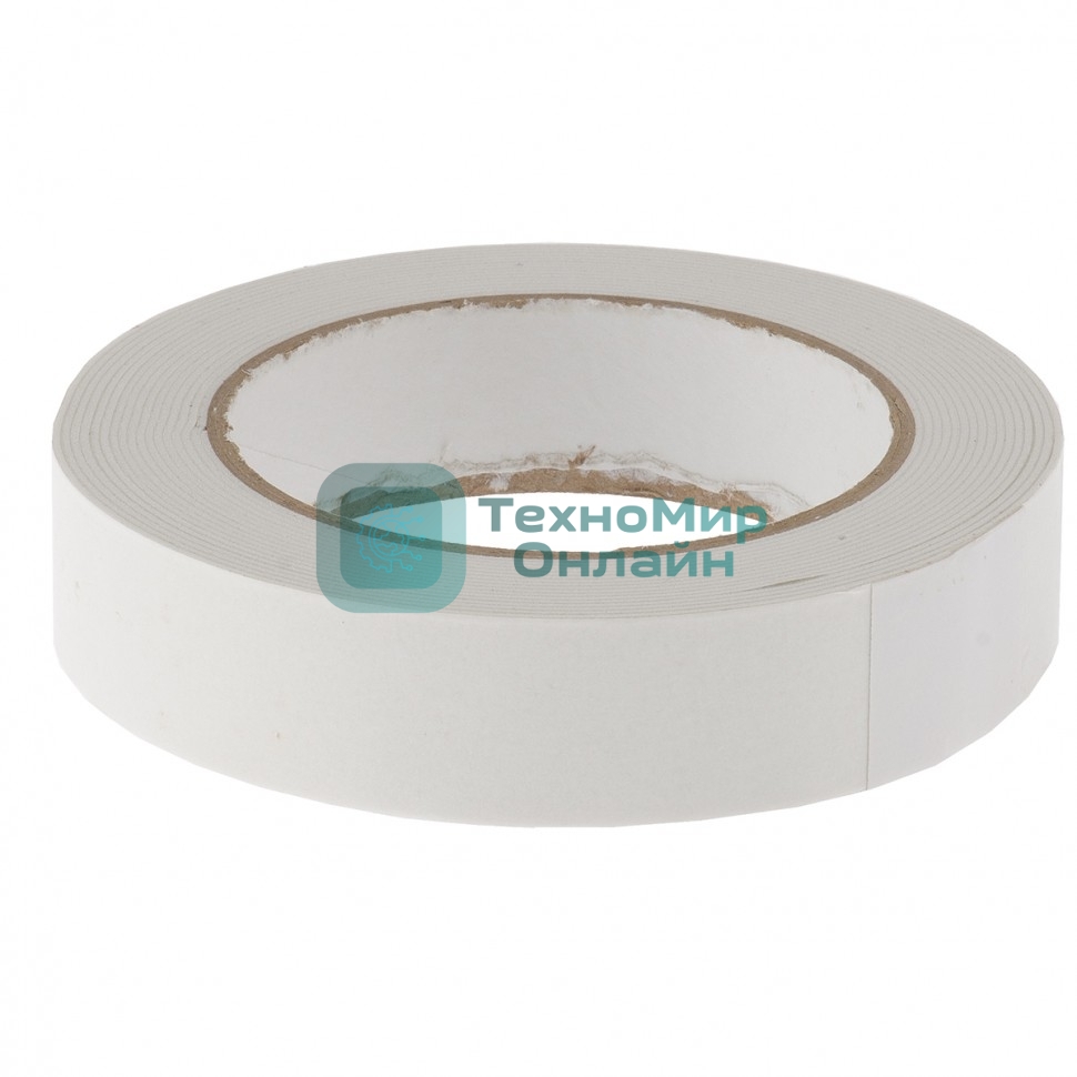 Лента клейкая Matrix на вспененной основе, двусторонняя, белая, 25 мм х 5 м