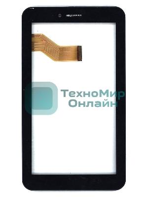 Сенсорное стекло (тачскрин) для Irbis TX34 TX46 TX47, черное с рамкой