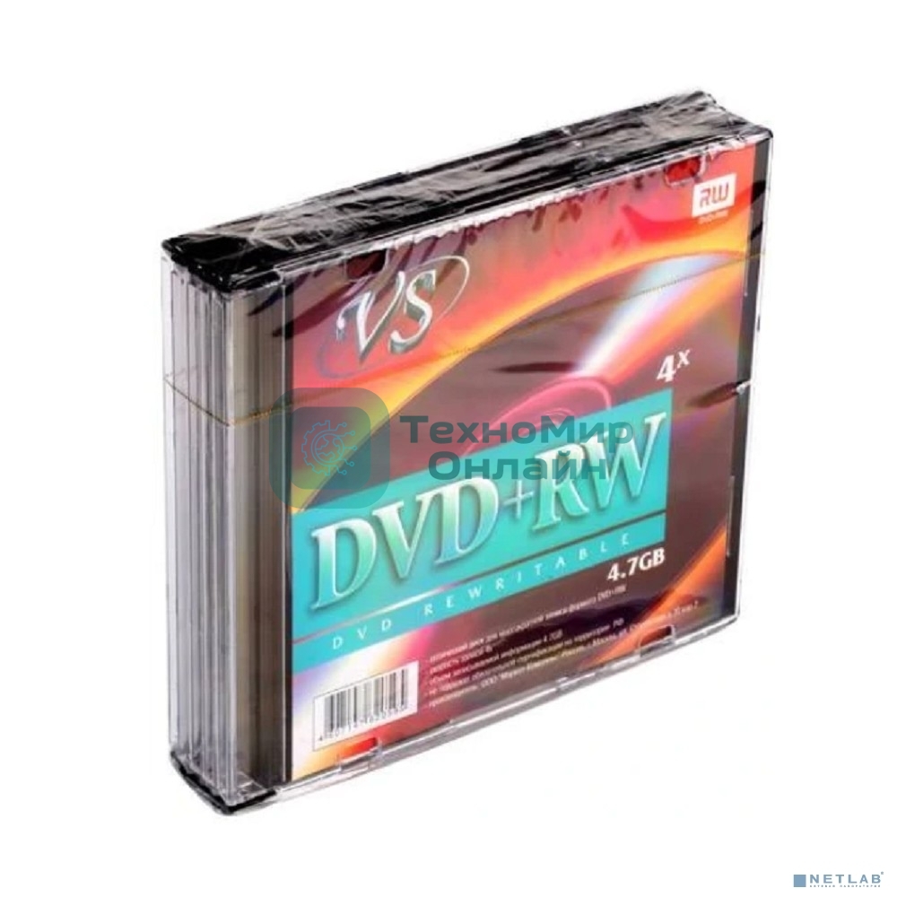 Диски VS DVD+RW 4,7 Gb 4x SL/5