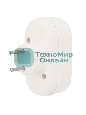 Двойник электрический Rexant 6А без заземления, белый