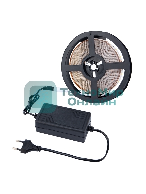 Комплект светодиодной ленты 5 м с блоком питания IP65, холодное белое свечение 6500 К LAMPER