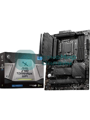 Материнская плата MSI MAG Z790 TOMAHAWK WIFI, LGA 1700, Intel Z790, 4xDDR5, 7xSATA, 4xM.2, 1xPCIe 4.0 x4, 1xPCIe 5.0 x16, 1xHDMI, 1xDP, 1x2.5Gb LAN, 4xUSB-A 3.2 Gen 1, 4xUSB-A 3.2 Gen 2, 1xUSB-C 3.2 Gen 2, 1xUSB-C 3.2 Gen 2x2, 5x3.5 мм, 7.1, Standard-ATX