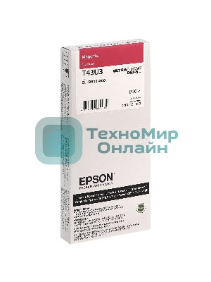Картридж струйный Epson T43U (C13T43U340) пурпурный (200 мл) для SureLab SL-D800