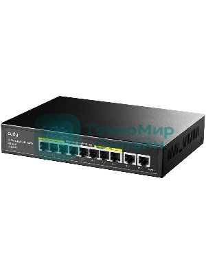 Коммутатор Cudy GS1010PE (L2) 10x1 Гбит/с 8PoE+ 120W неуправляемый