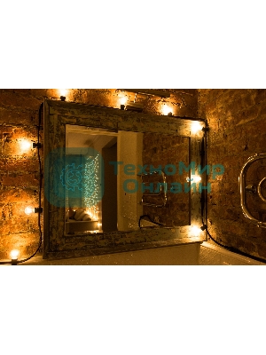 Гирлянда Neon-night LED Galaxy Bulb String 10м, черный каучук, 30 лампx6 LED теплый белый, влагостойкая IP65