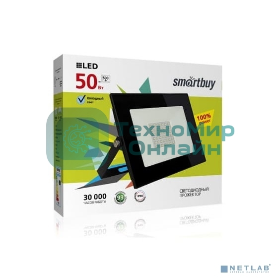 Светодиодный (LED) прожектор FL SMD Smartbuy-50W/6500K/IP65 (SBL-FLSMD-50-65K)