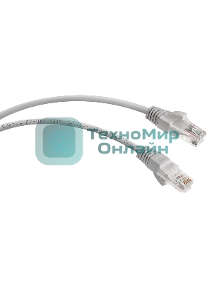 Шнур комм. Cabeus, cat.6a, неэкр., U/UTP, RJ45/RJ45, LSZH, AWG24, 5м, серый