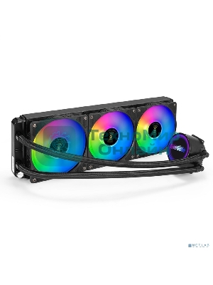 Система жидкостного охлаждения ExeGate BlackWater-360.PWM.RGb черный, 120 мм, алюминий/медь, 2000 об/мин, 37 дБ, 4 pin, 280 Вт