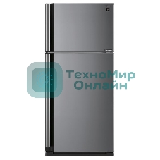 Холодильник Sharp SJ-XE59PMSL серебристый двухкамерный 430/148л морозилка сверху, No Frost