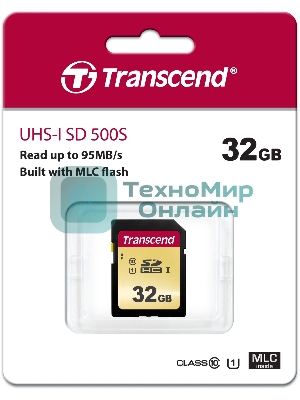 Флеш карта SD 32GB Transcend SDНC UHS-I U1, MLC