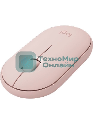 Мышь беспроводная Logitech Pebble M350 розовый, 1000 dpi, радиоканал, Bluetooth, USB, кнопки - 3